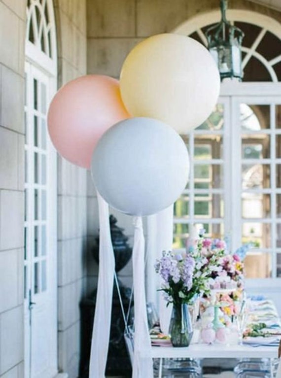 5 Jumbo 18 Macaroon Pastel Latex Balloons/pastel Birthday