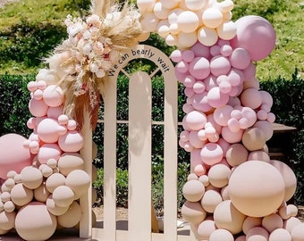 DIY Bohemian Balloon Garland Kit: Peach, Pink & Neutral Tones