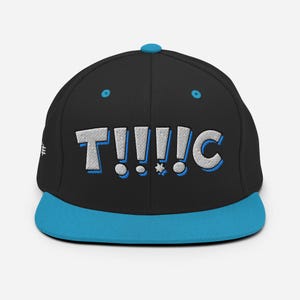 Snapback Hat "T!!!!C" Tourette's Awareness Louie xx Design 3D Puff Embroidery