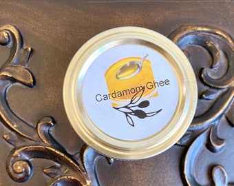 Cardamom Fennel Ghee: Grass-Fed Cow Milk, Natural Digestive (8 oz)