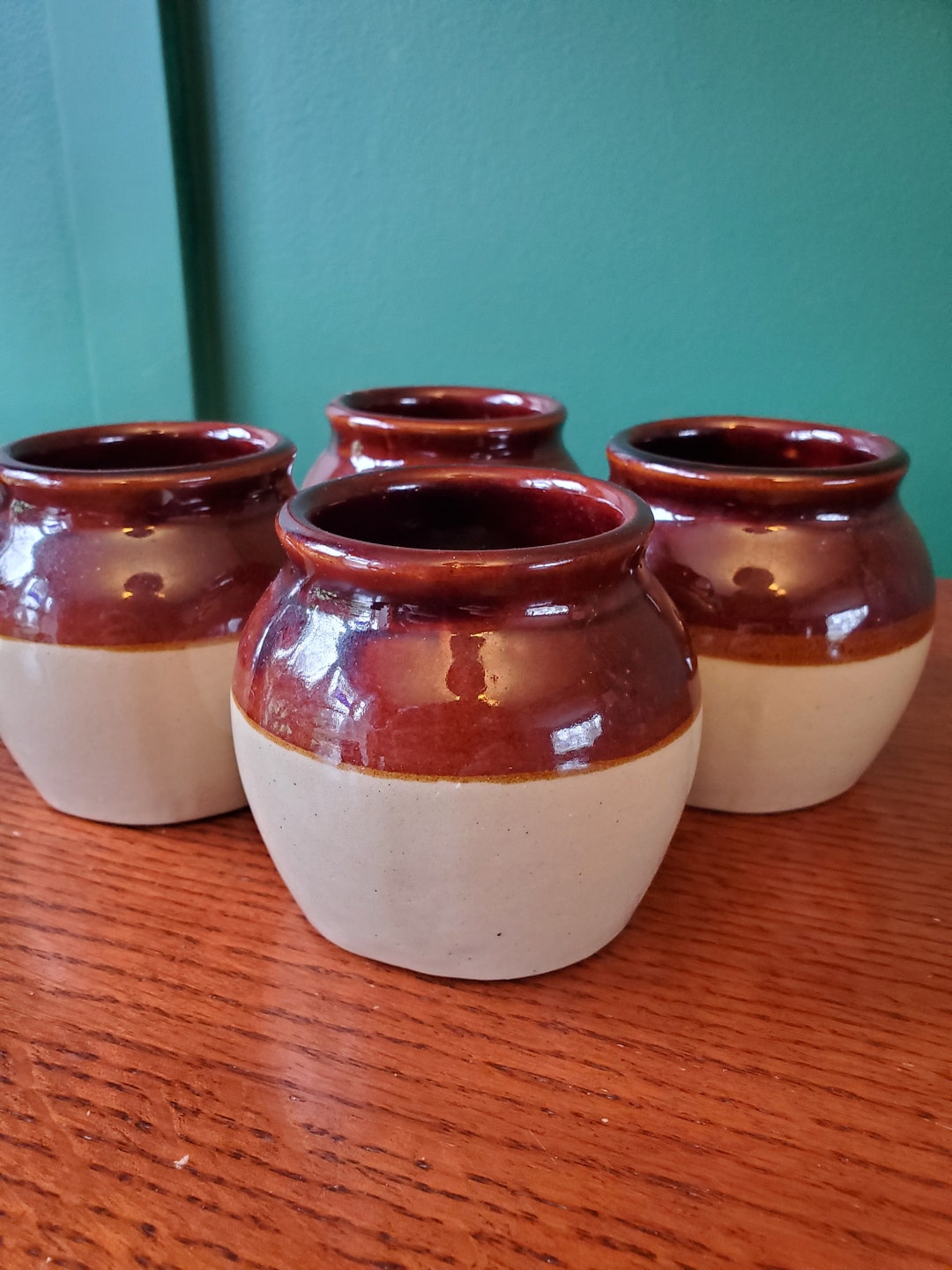 Vintage Bean Pots I Four Bean Pots I Etsy