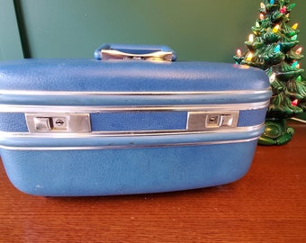 Vintage Train Case / Cosmetic Tote - Dominion Made in Canada