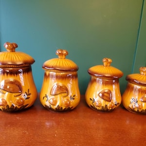 Vintage Arnels Pilzbehälter-Set - 4-er Set