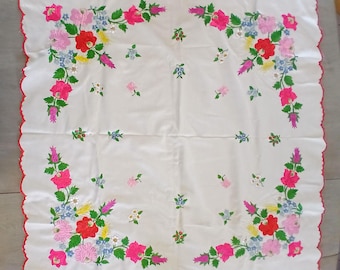 Vintage ungarische Hand bestickte Tischdecke