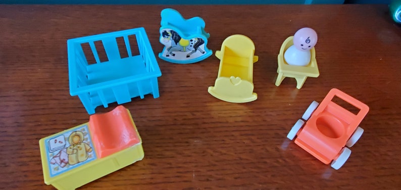 Fisher-Price Vintage Nursery Set 761 - Rose - NEUF NRFB (Never Removed From Box)