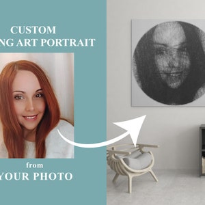 Custom Portrait String Art | Personalized Handmade Wall Decor