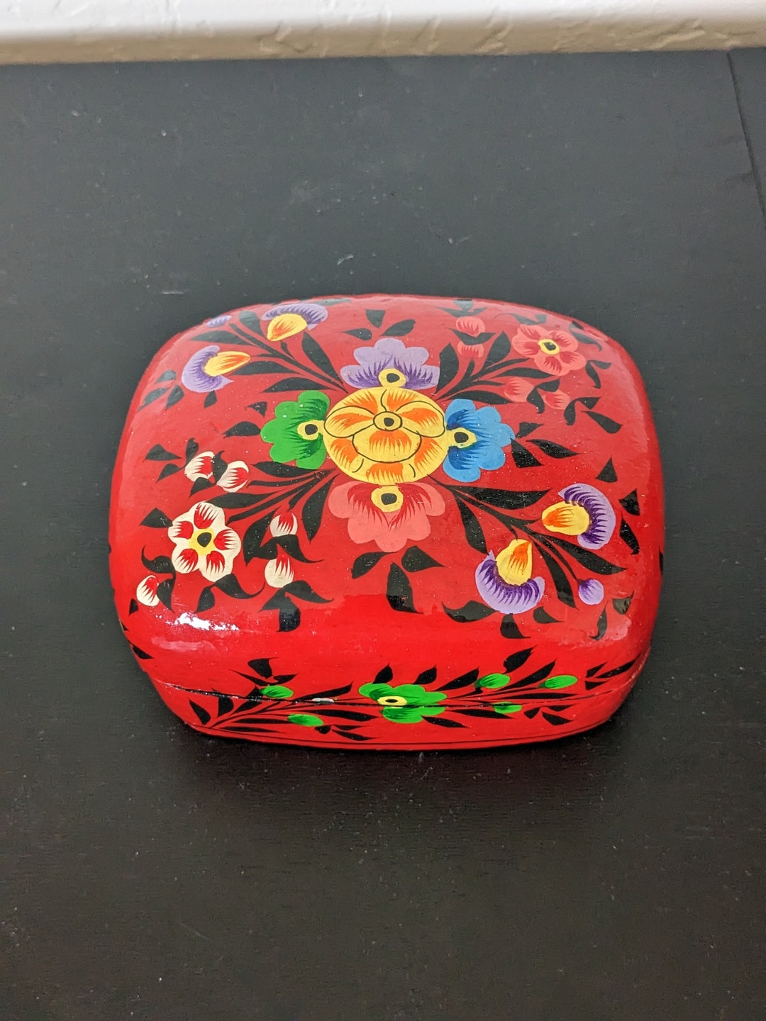 Blue - Handpainted Paper Mache Multipurpose Box 05 main image 1