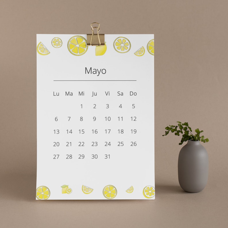 Calendarios 2024 para imprimir en español año meses y Etsy México