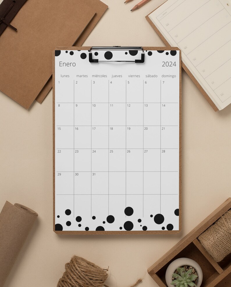 Printable 2024 Calendar, Monthly Planners Download, DIN A4 Yearly