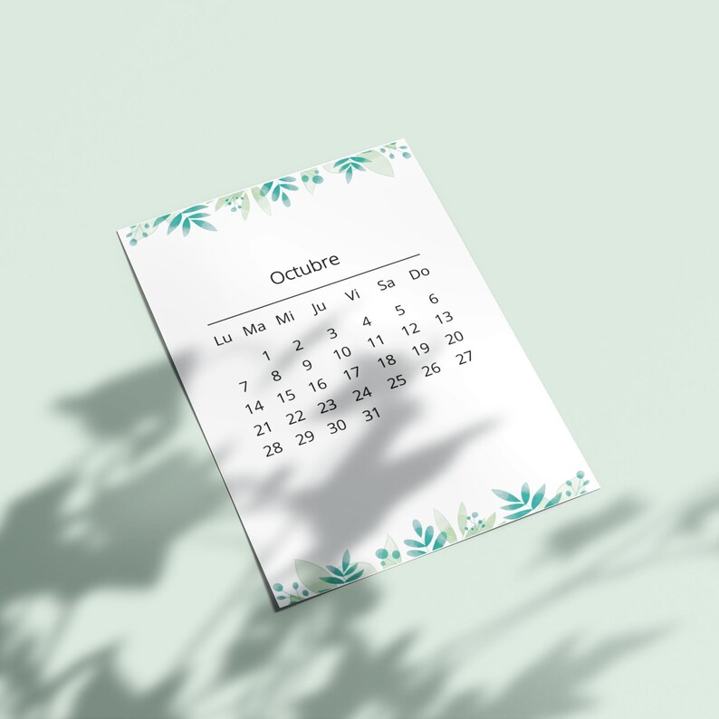 Printable Calendars 2024 Spanish Year and Months Etsy