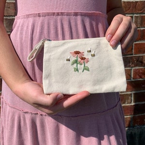 Embroidered wristlet