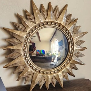 Vintage 1995 Domed Sunburst Mirror