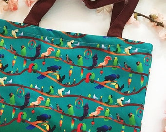 Plucky Parrot Tote Bag