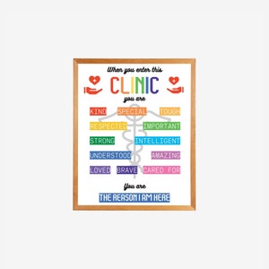 Printable School Health Office Poster, Pediatric Clinic Decor, Health Room, When you Enter This Clinic Sign, Custom School Nurse Gift Print