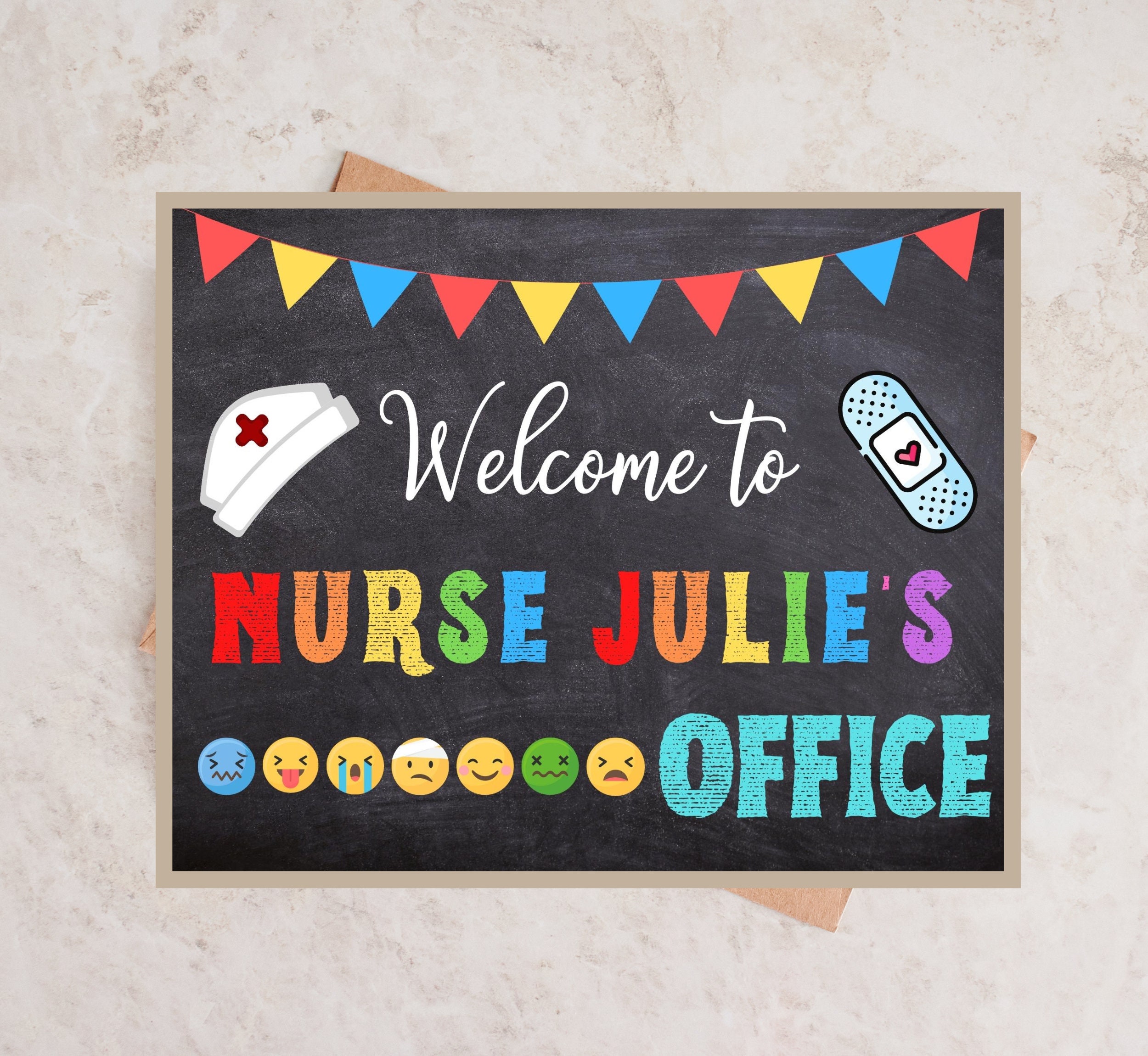 PERSONALIZED School Nurse Door Sign Pediatric Nurse Door Etsy
