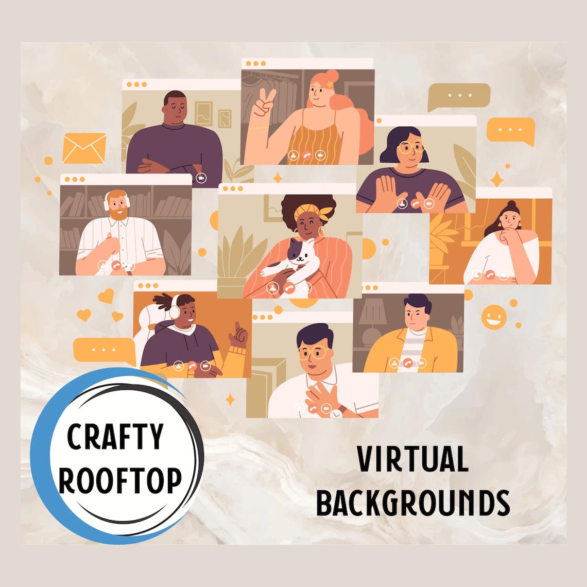 Happy Birthday Zoom Virtual Background Backdrop Office Background