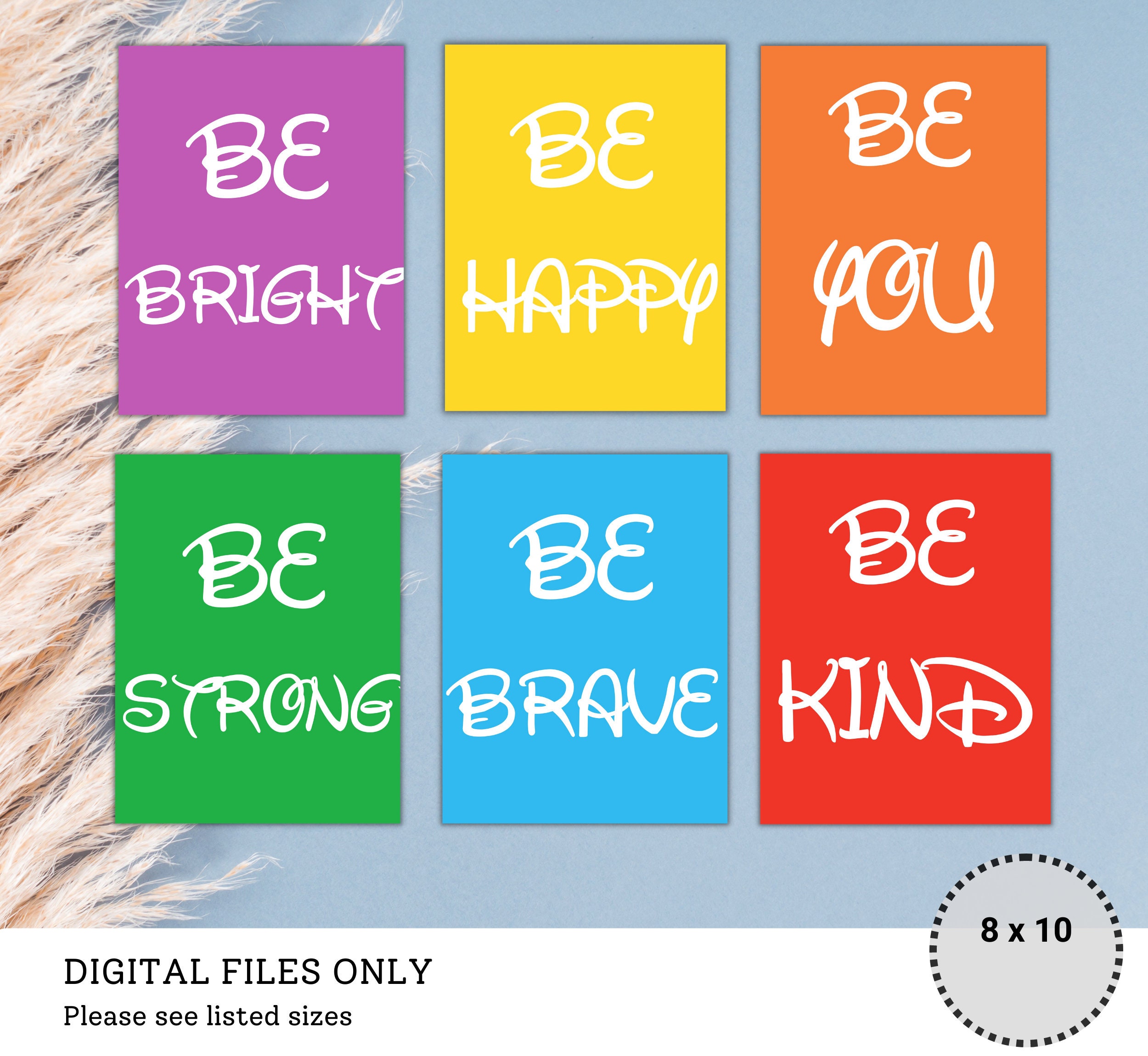 Kids Wall Art Be Kind Print Classroom Decor Nursery Sign Etsy