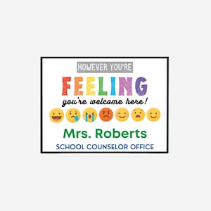 PERSONALIZED School Counselor Door Sign, Child Counselor Door Sign, Therapist Office Decor, Psychologist Sign, Social Work Back to School