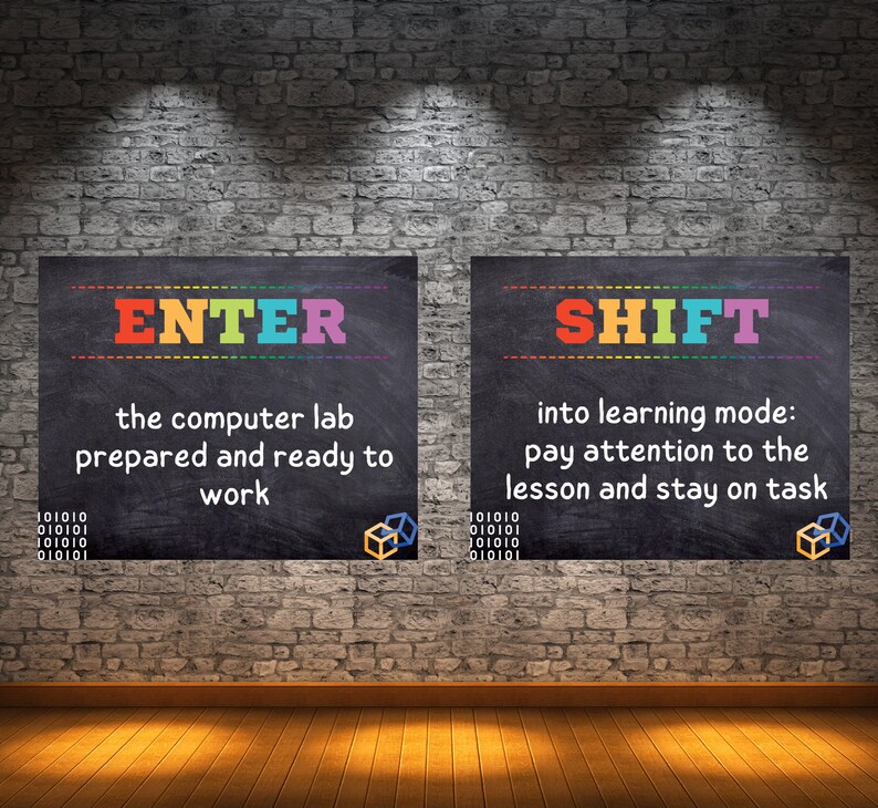 Computer Lab Poster Set of 6 Classroom Decor INSTANT - Etsy