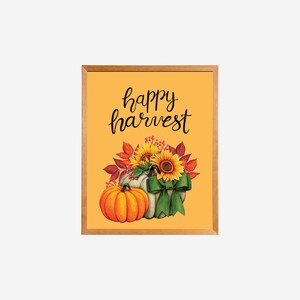 Printable Thanksgiving Print, Happy Thanksgiving Print Sign Poster, Thanksgiving Quote Print, Autumn Fall Wall Art Decor, Fall Wreath Print