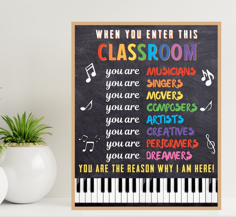 Music Teacher Classroom Printable Poster Classroom Decor - Etsy