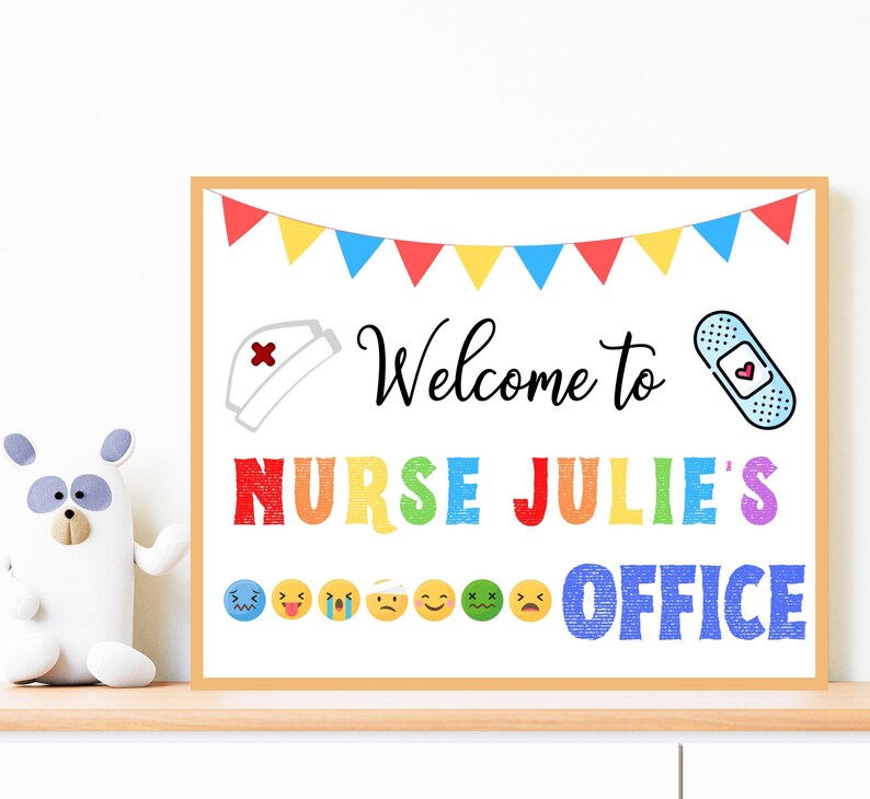 Where is the School Nurse Door Sign Classroom Decor School Etsy
