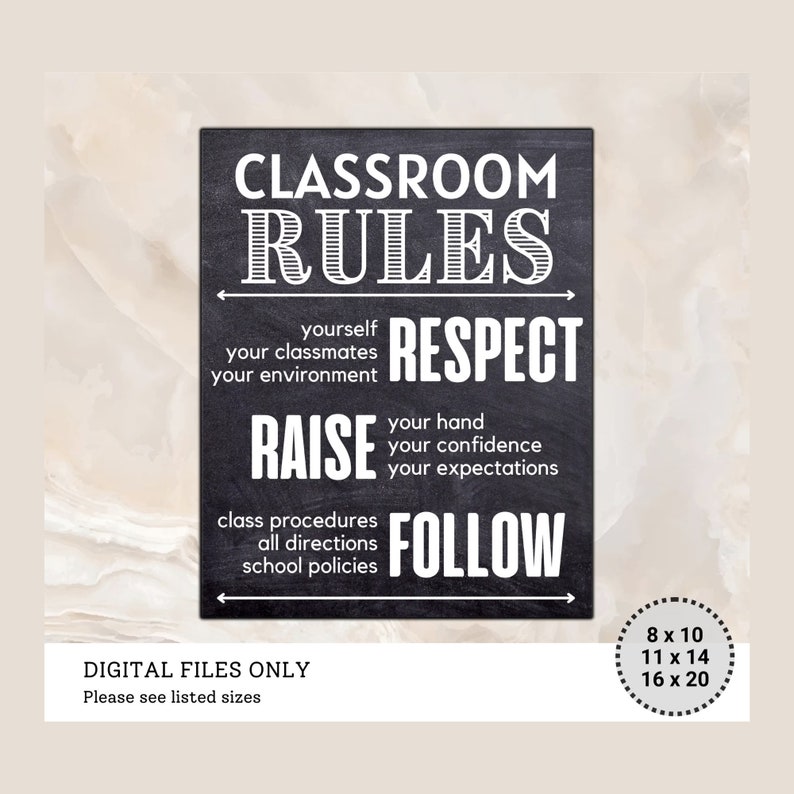 Classroom Expectations, Decor Rules Respect, Teen Class Decor, High ...