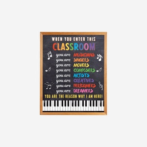 Music Teacher Classroom Printable Poster, Classroom Decor, Music Teacher Gifts, INSTANT DOWNLOAD, Music Class Poster Instant Download Print