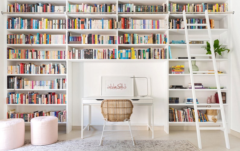 Zoom Virtual Library Bookcase for Zoom Backdrop Office Etsy