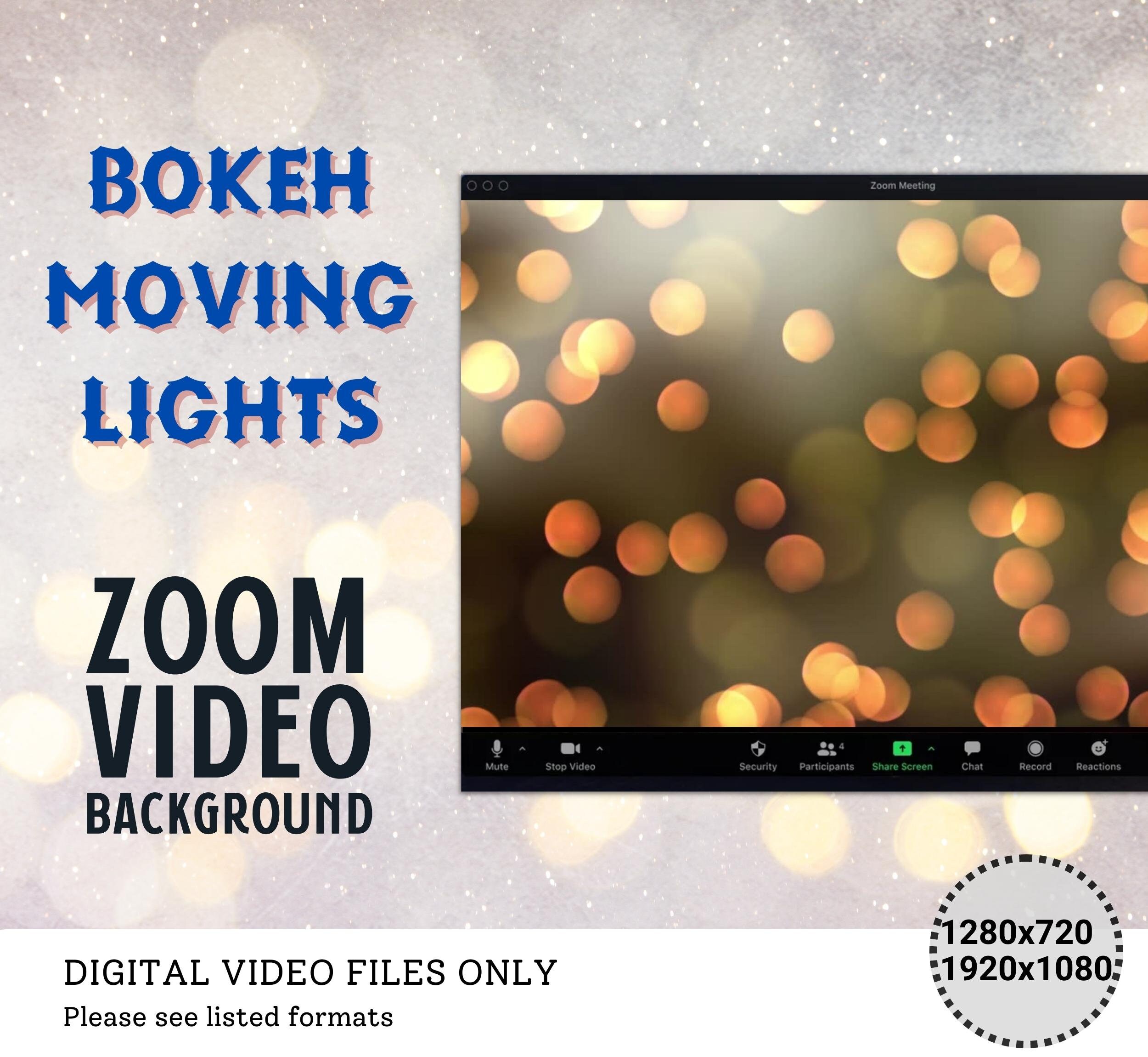 Bokeh Moving Lights Animated Zoom Looping VIDEO Background Etsy Canada