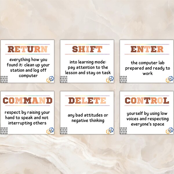 Computer Lab Rules Etsy