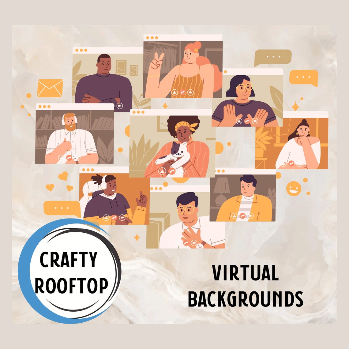 Math Teacher Zoom Virtual Background Backdrop Office Background ...
