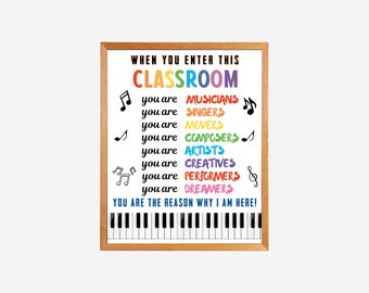 Music Teacher Classroom Printable Poster, Drama Teacher Performing Arts ...