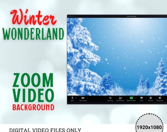 Winter Wonderland, Animated Zoom, looping VIDEO background, Video Zoom Backdrop, Green Screen, Video Background, Looping Video
