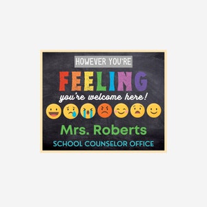 PERSONALIZED School Counselor Door Sign, Child Counselor Therapist Office Decor, Child Psychologist Social Work Back to School Door Hanger