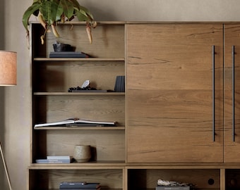 Bookcase Zoom Background, Backdrop, Office Background, Microsoft Teams, Home Office, Bookshelf and Office Zoom, Simple Clean Desk