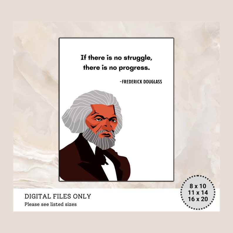African American School Poster, Classroom Wall Art, Frederick Douglass ...