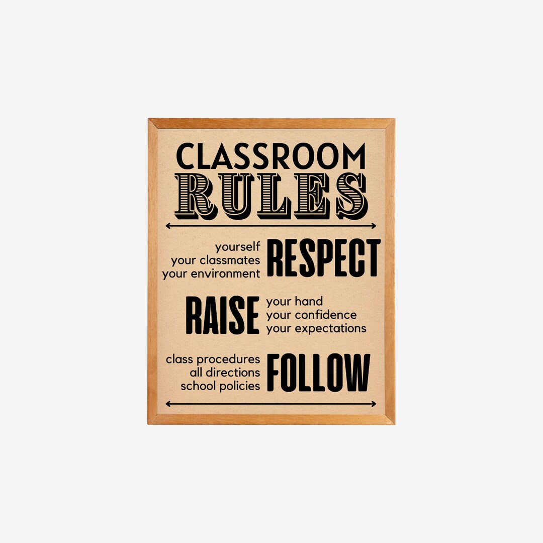 Classroom Decor, High School Teacher Printable Poster, Expectations ...