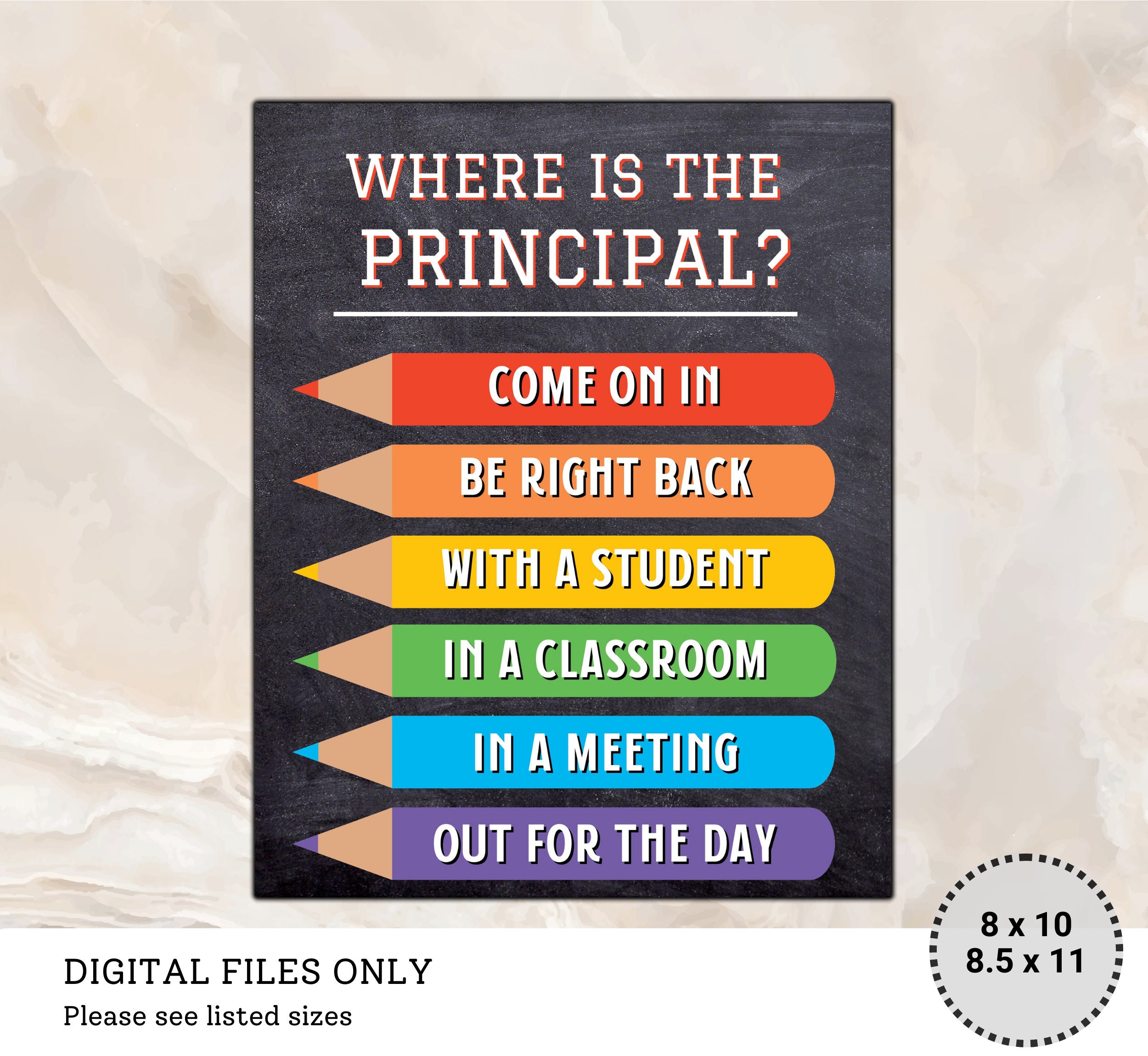 Where is the Principal Door Sign Classroom Decor School - Etsy