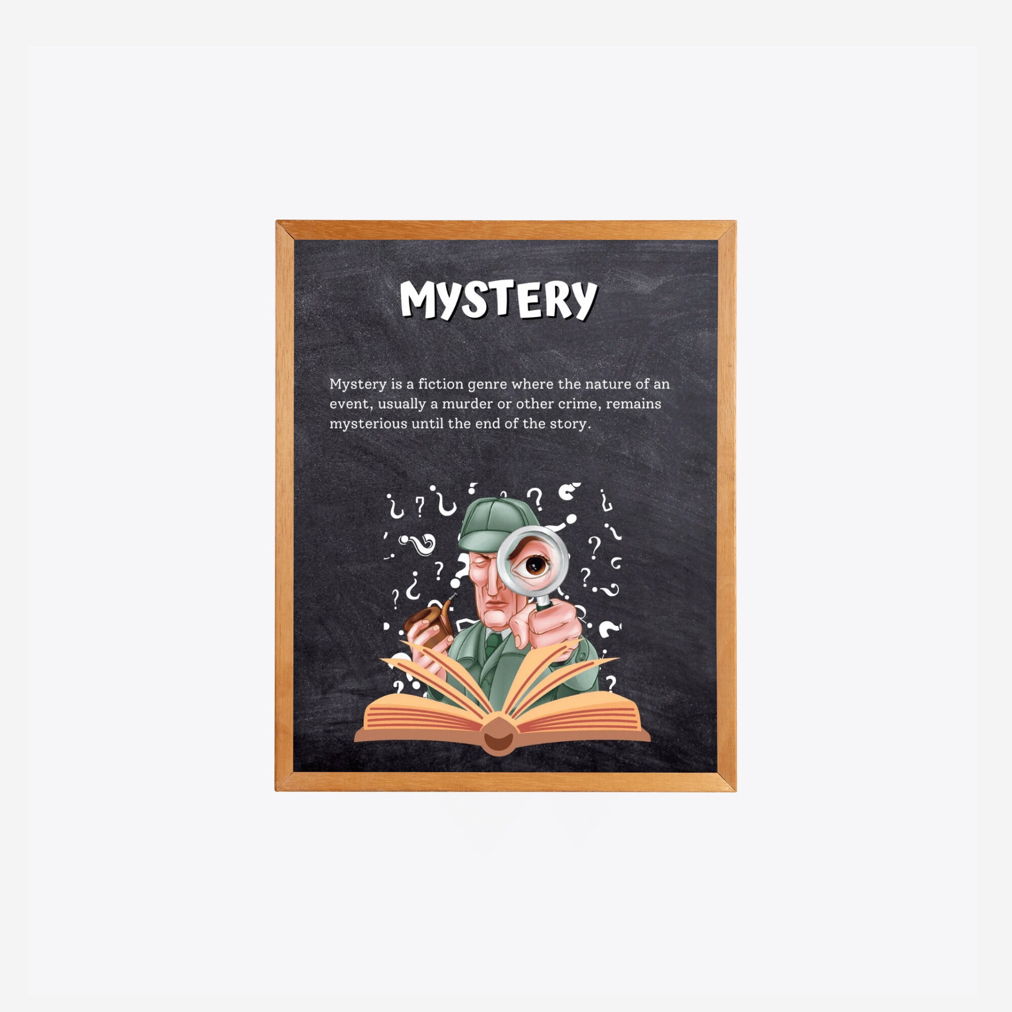 Mystery Literary Genre Print Educational Classroom Poster picture image