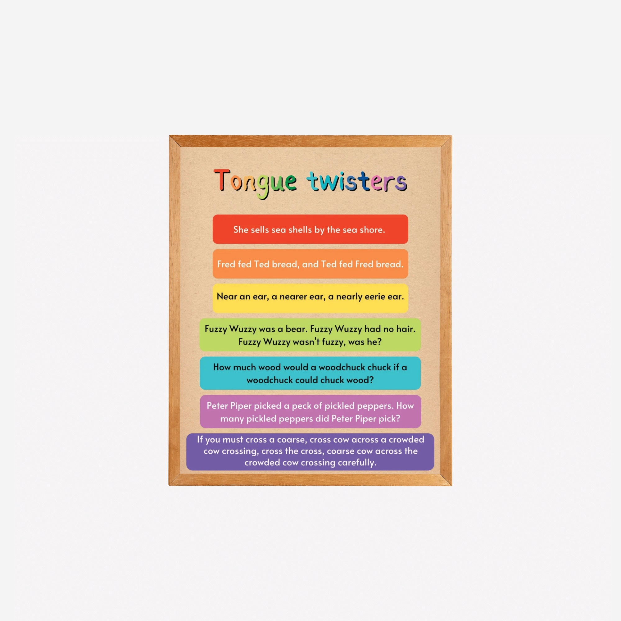 Tongue Twisters Printable, Wall Art, Fun Modern Classroom Decor ...