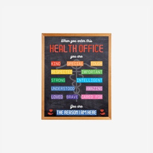 Printable School Health Office Poster, Pediatric Clinic Decor, Health Room Print, When you Enter This Clinic Sign, Custom School Nurse Gift