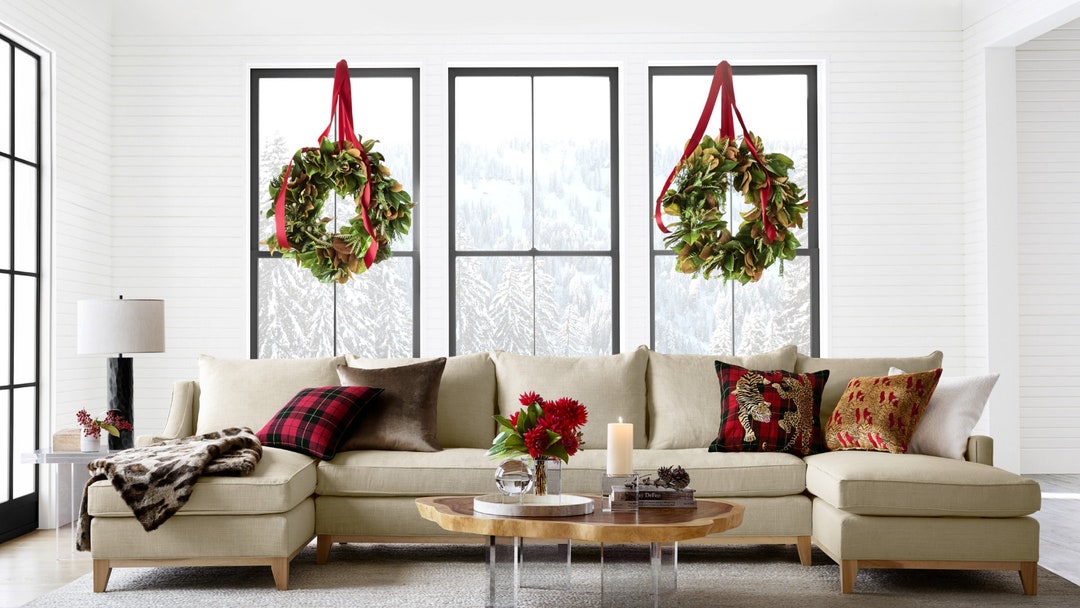Zoom Christmas Background, Christmas Tree Backdrop, Living Room, Luxury ...