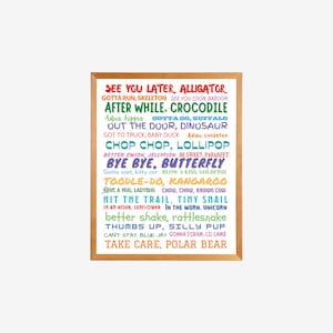 Goodbye Sign, See You Later Alligator, After While Crocodile, Classroom, Teacher Decor, Children's Art, Classroom Decor, Teacher Sign Funny