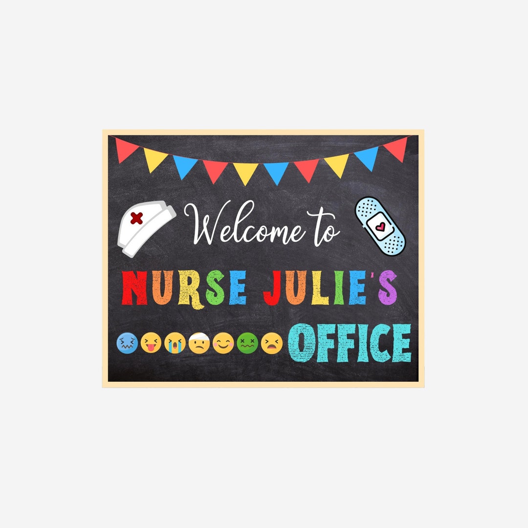 PERSONALIZED School Nurse Door Sign, Pediatric Nurse Door Sign, Back to