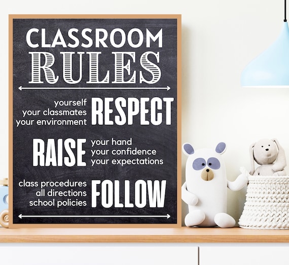 Classroom Expectations Decor Rules Respect Teen Class Decor - Etsy