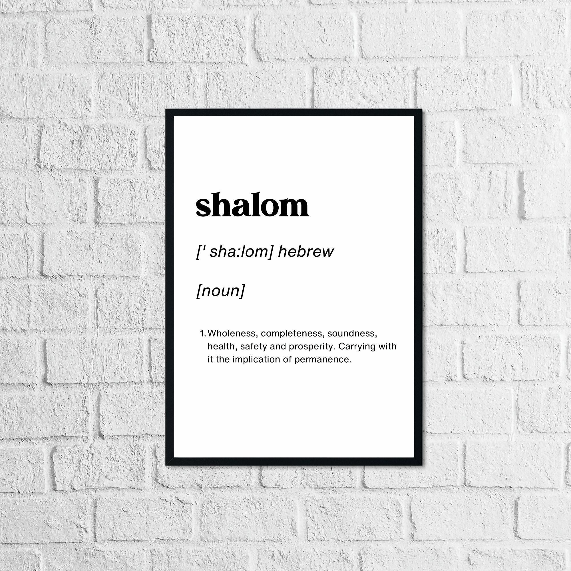 Was Heißt Shalom Auf Deutsch Shalom Definition Poster Hebräisch druckbar Bibelvers - Etsy.de