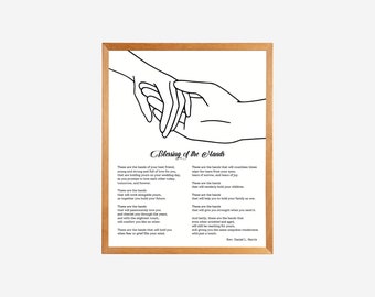Wedding Vows Print, Marriage Print, Printable Wall Art, Home Sign Poem, Poster Inspiration, Wedding Gift Love Vows, Blessing Of The Hands