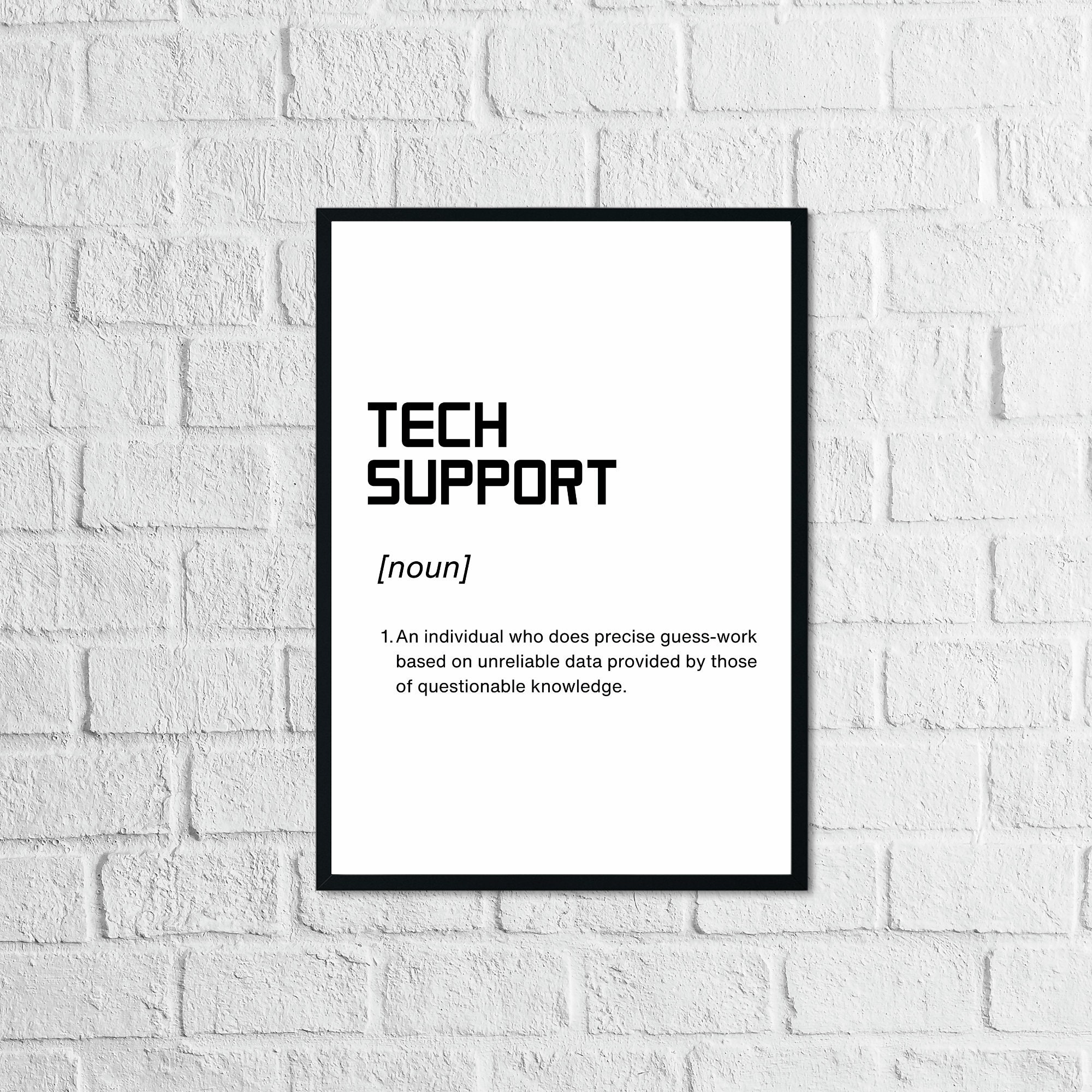 Funny Definition Poster, Tech Support Gift Idea, Office Decoration ...