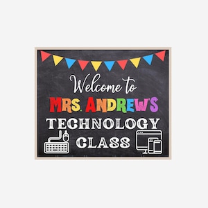 PERSONALIZED Computers Teacher, Information Technology Teacher Class, Computer Lab, School Sign, Computer Lab Decor, Sign Teacher, Door Sign
